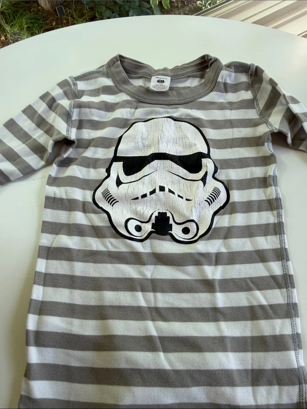Hanna Andersson Gray & White Striped Stormtrooper Pajama Set